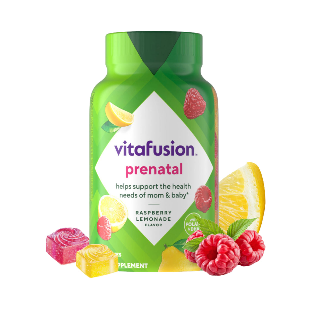 VitaFusion, Prenatal Gummy Vitamins ,Raspberry Lemonade, 90 Gummies