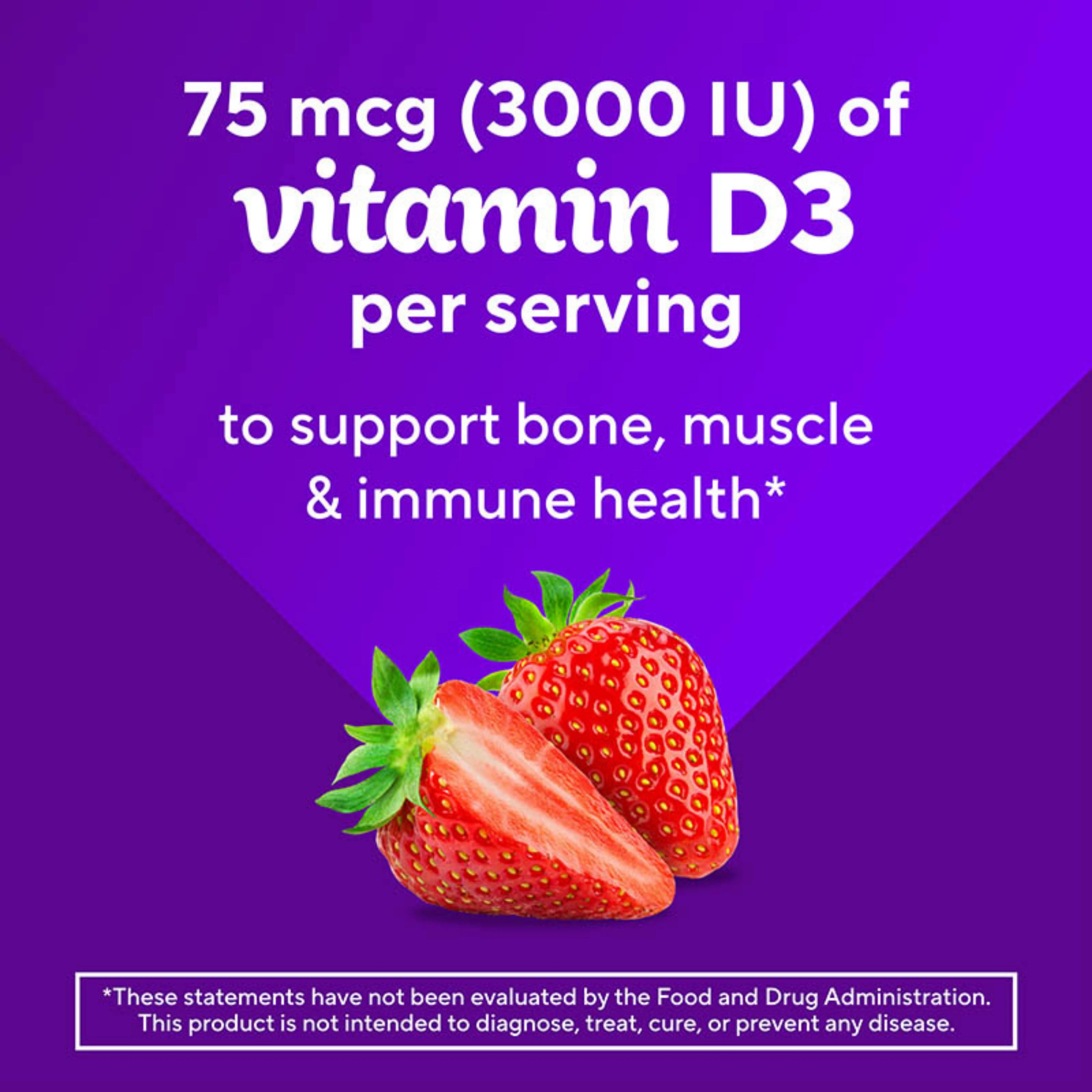 VitaFusion, Vitamin D3,  Strawberry, 75 mcg, 120 Gummies