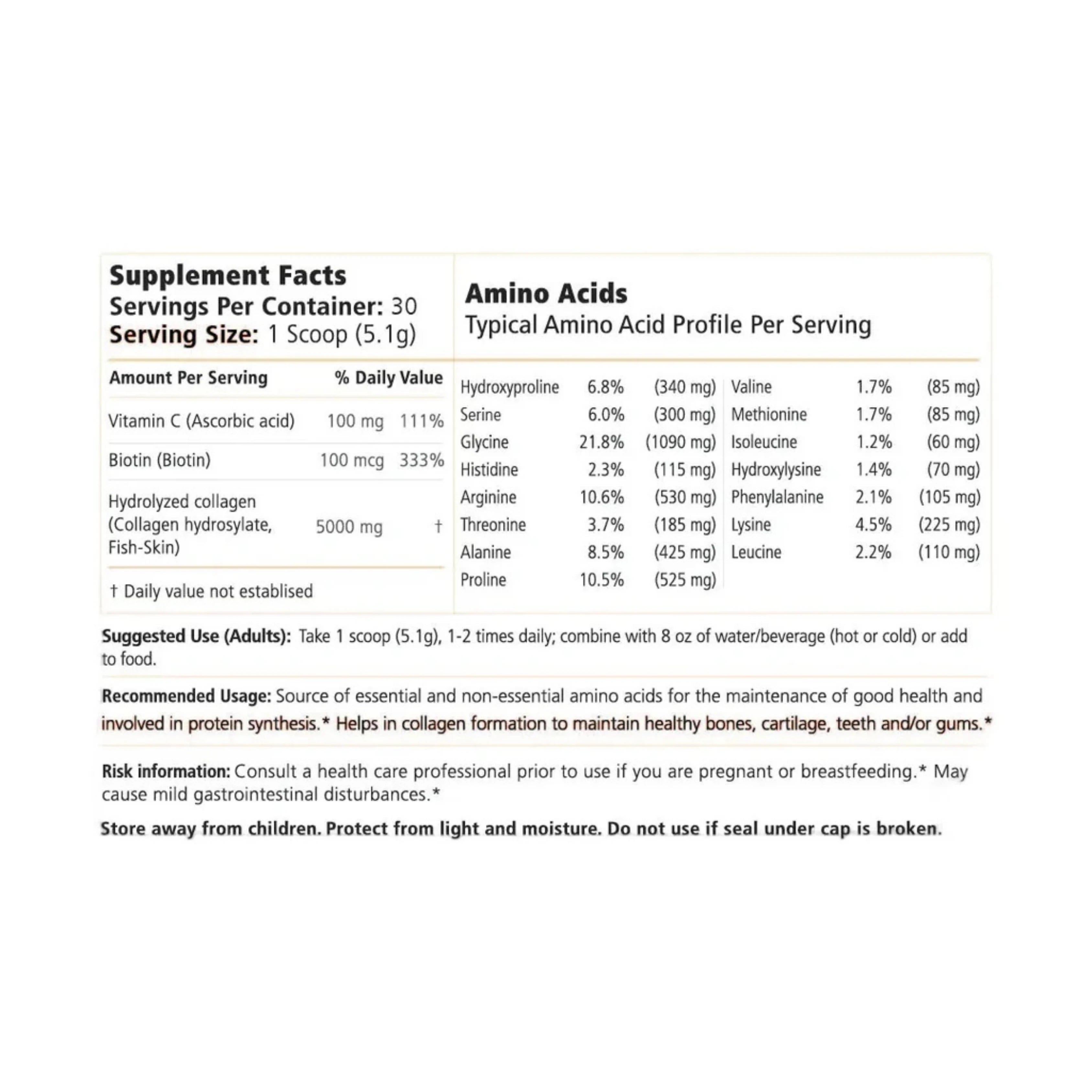 VITALITY GLOW, Marine Collagen + Biotin, 153 g