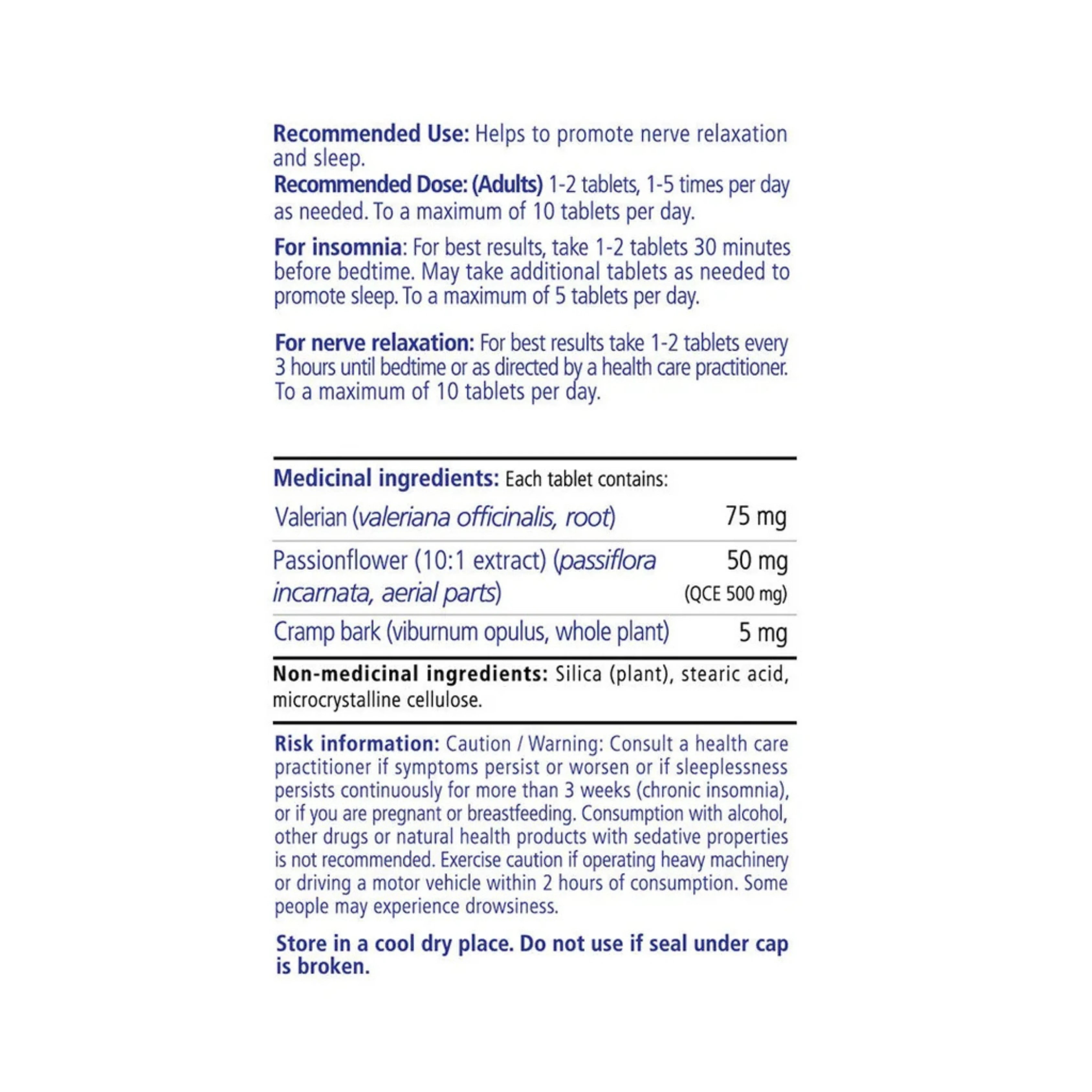 VITALITY, Relax +, 60 Tablets
