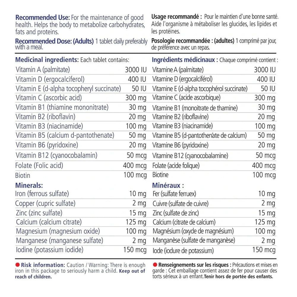 VITALITY, Time Release Super Multivitamin+, 60 Tablets