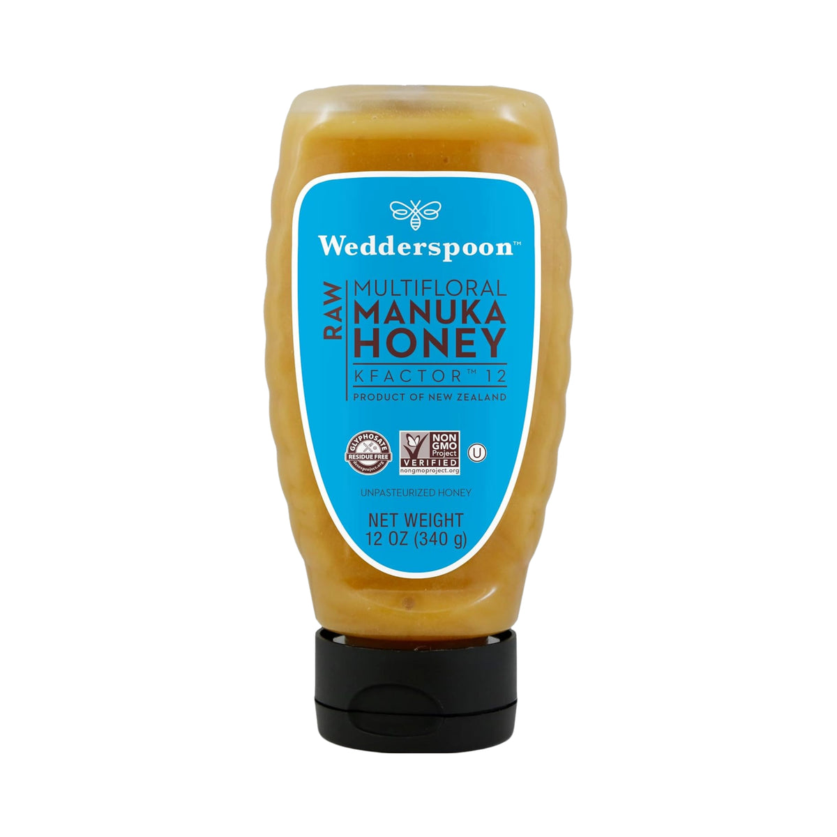 Wedderspoon, Raw Multifloral Manuka Honey, KFactor 12, 12 oz, 340g