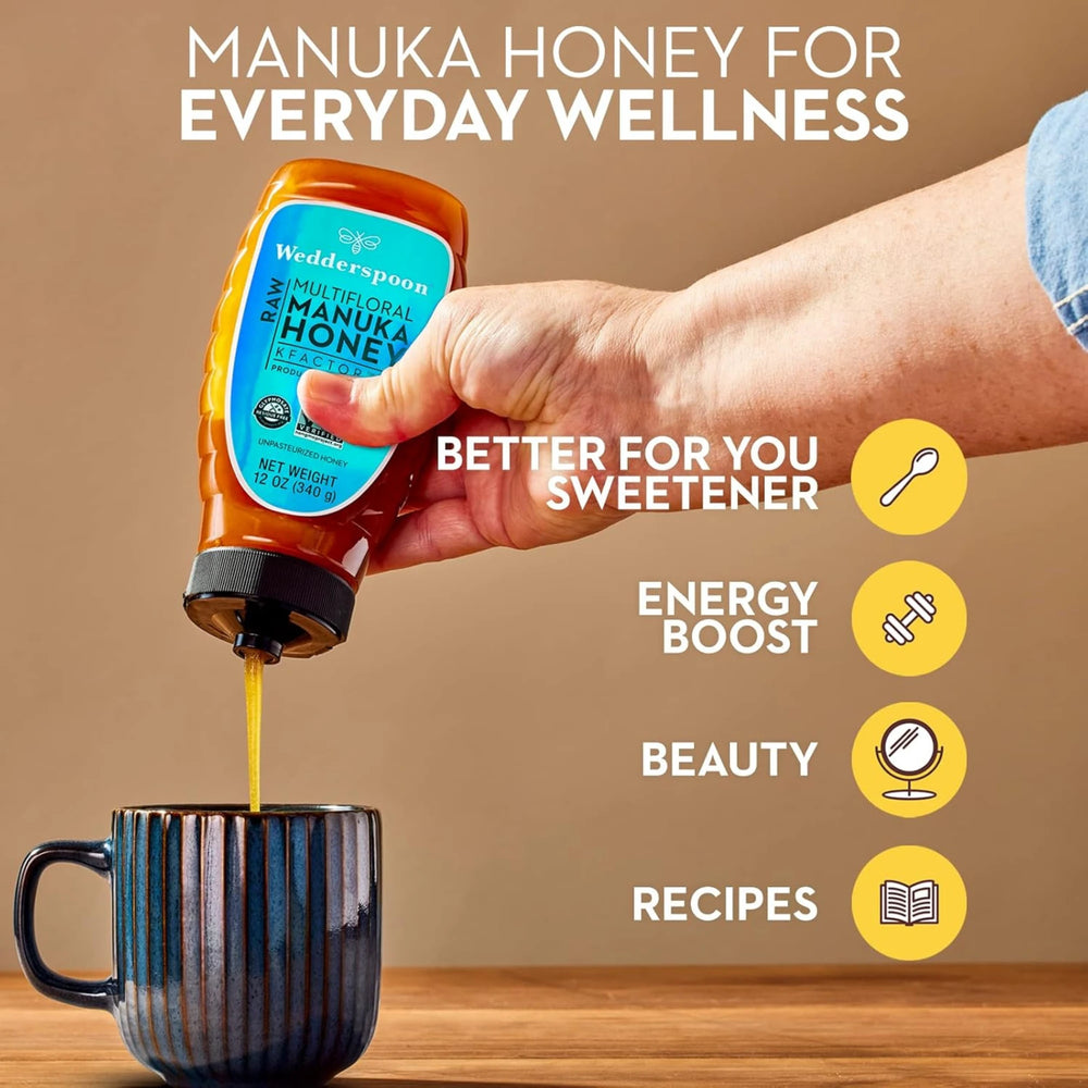 Wedderspoon, Raw Multifloral Manuka Honey, KFactor 12, 12 oz, 340g