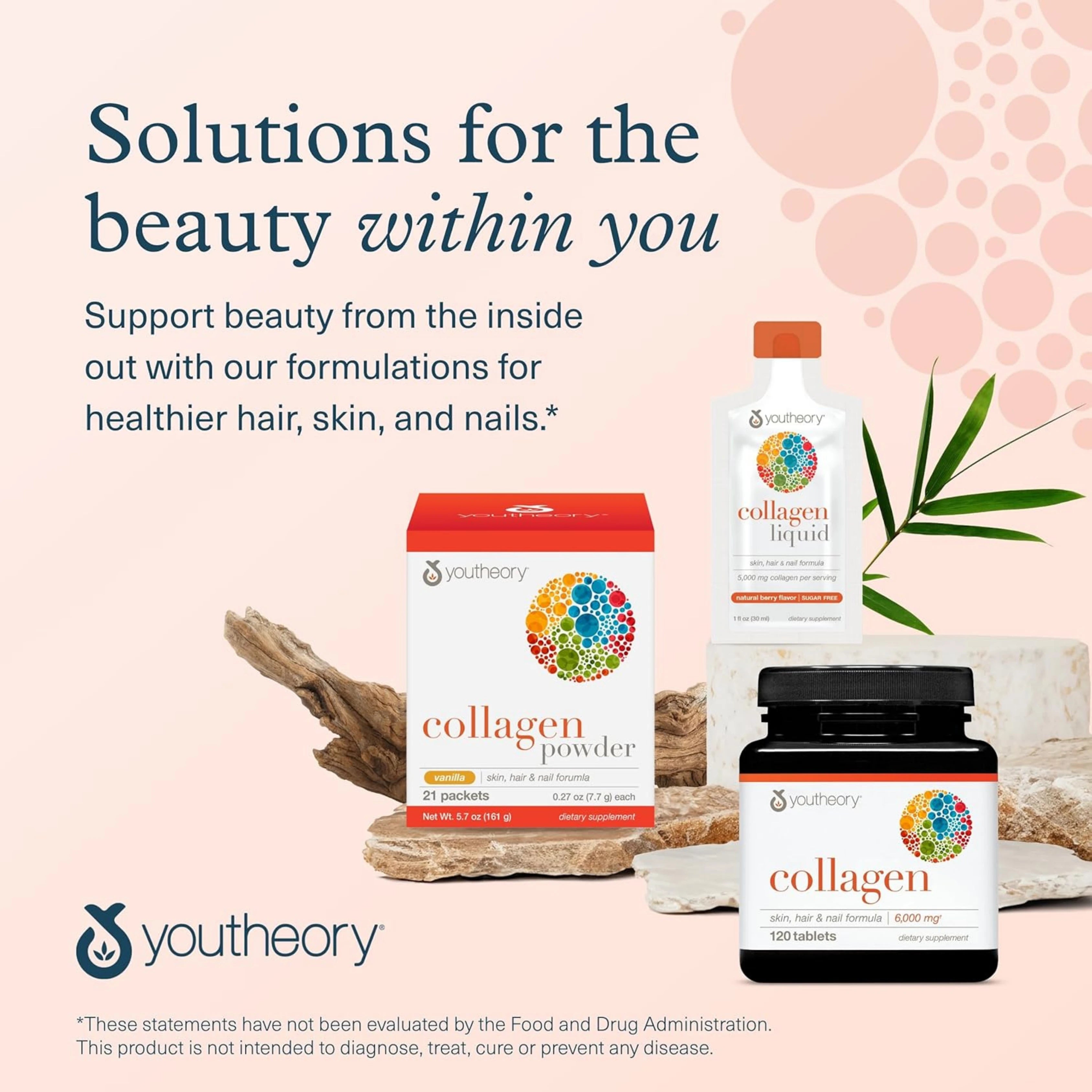Youtheory, Advanced Collagen, 6000 Mg, 120 Tablets