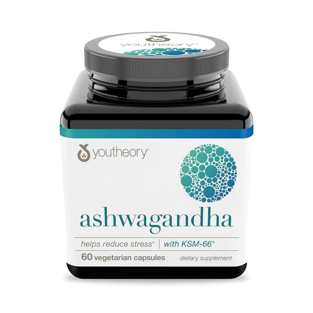 Youtheory, Ashwagandha, 1000 Mg, 60 Vegetarian Capsules