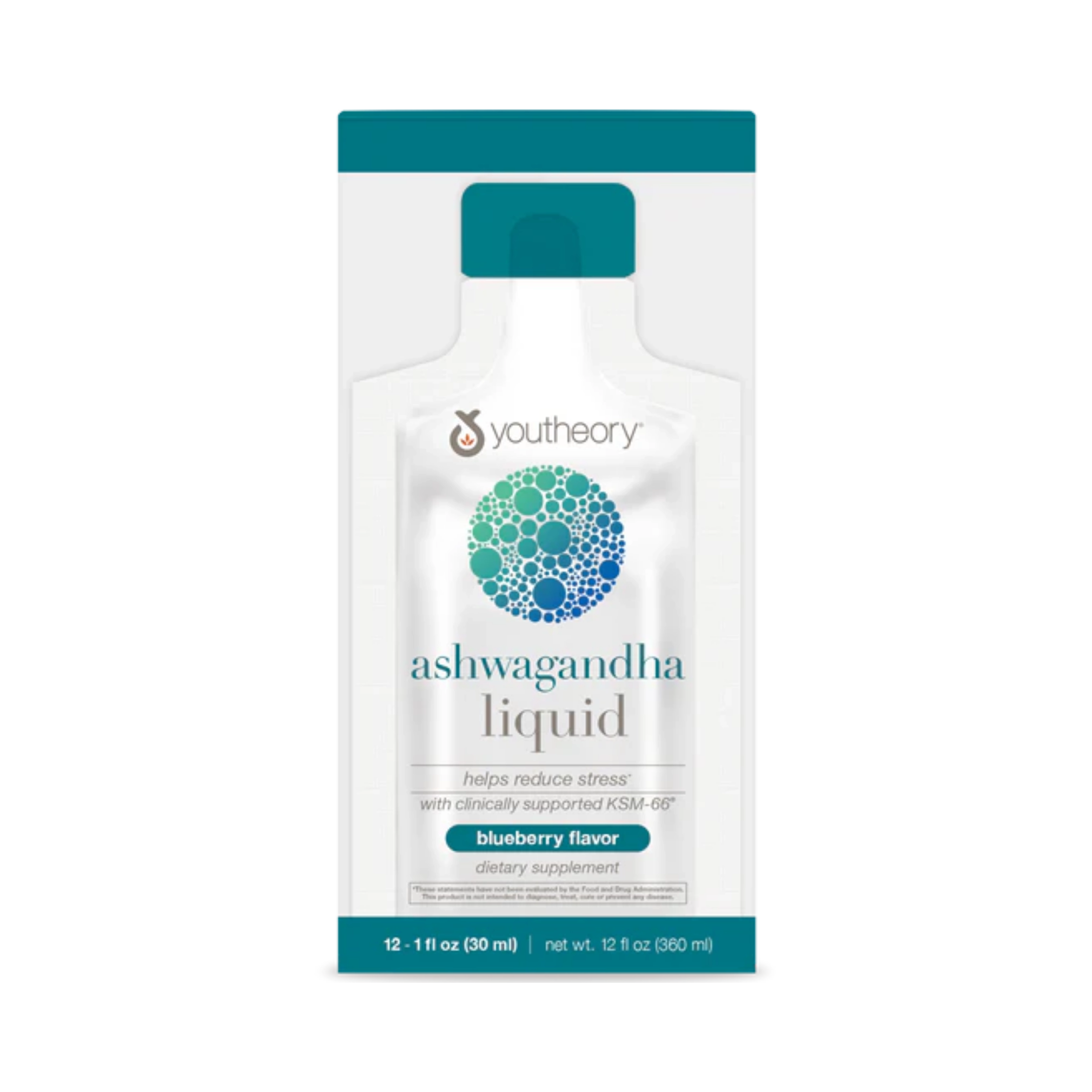 Youtheory, Ashwagandha Liquid Blueberry,  12 Oz