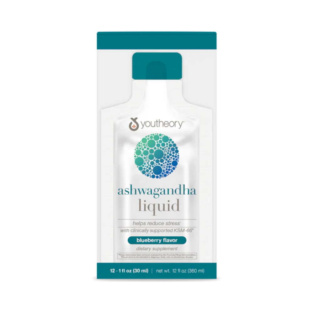 Youtheory, Ashwagandha Liquid Blueberry,  12 Oz