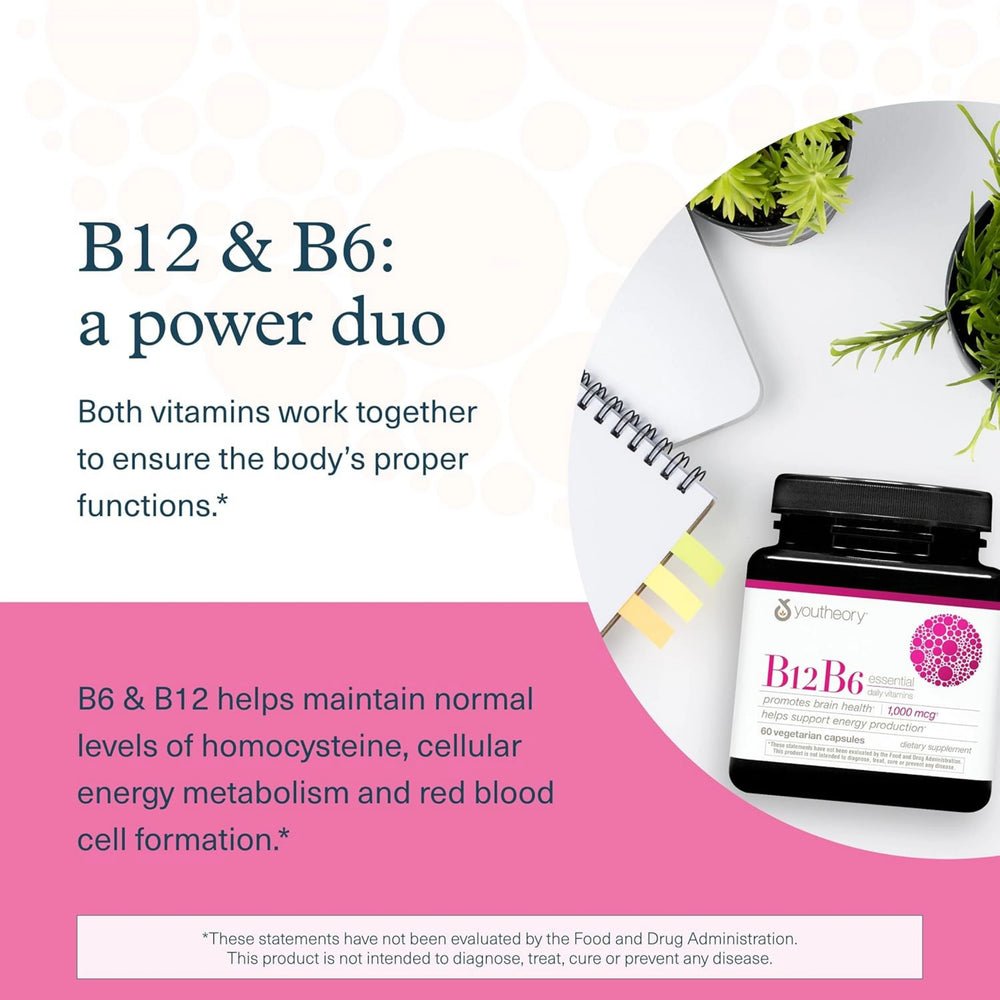 Youtheory, B12 and B6, 60 Vegetarian Capsules