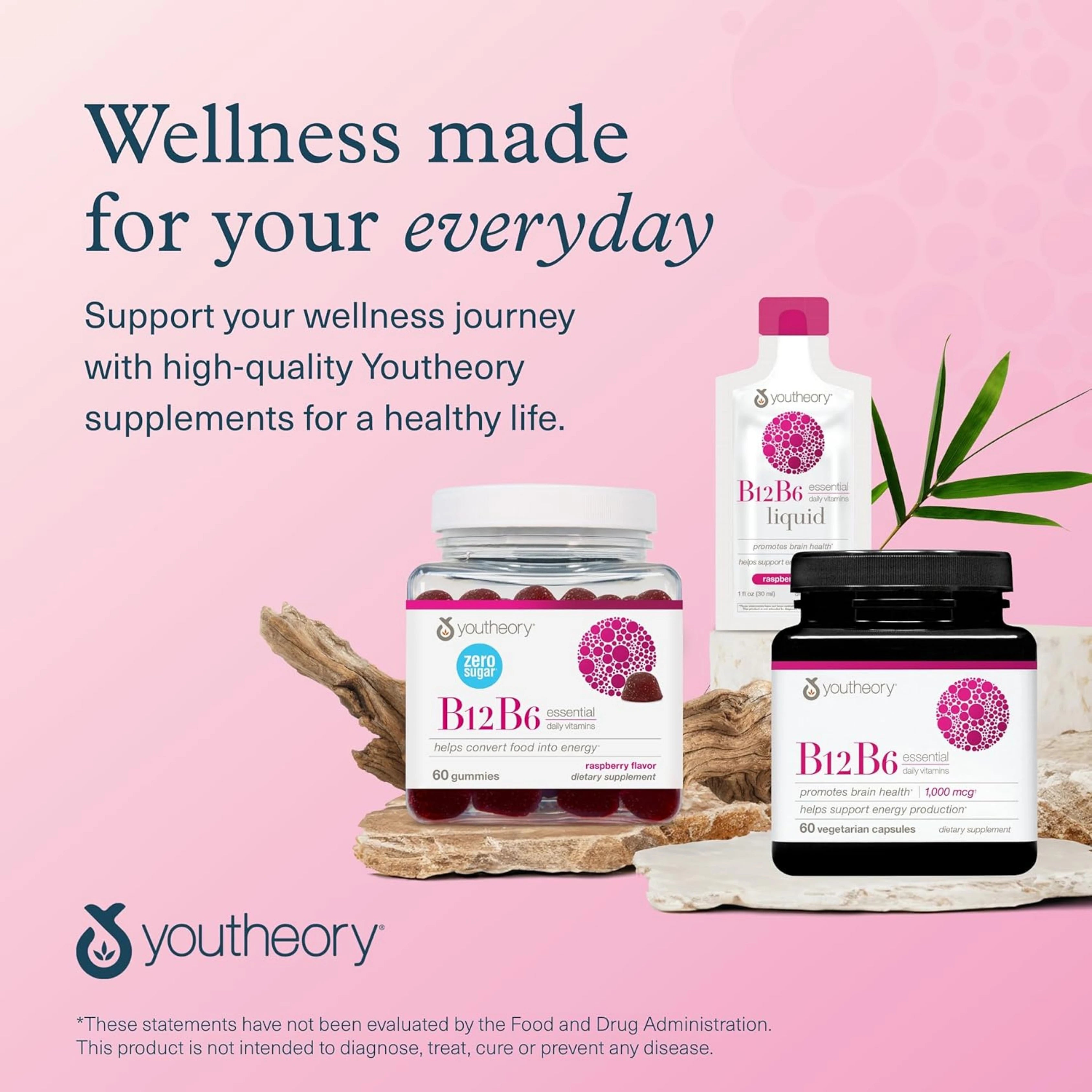 Youtheory, B12 and B6, 60 Vegetarian Capsules