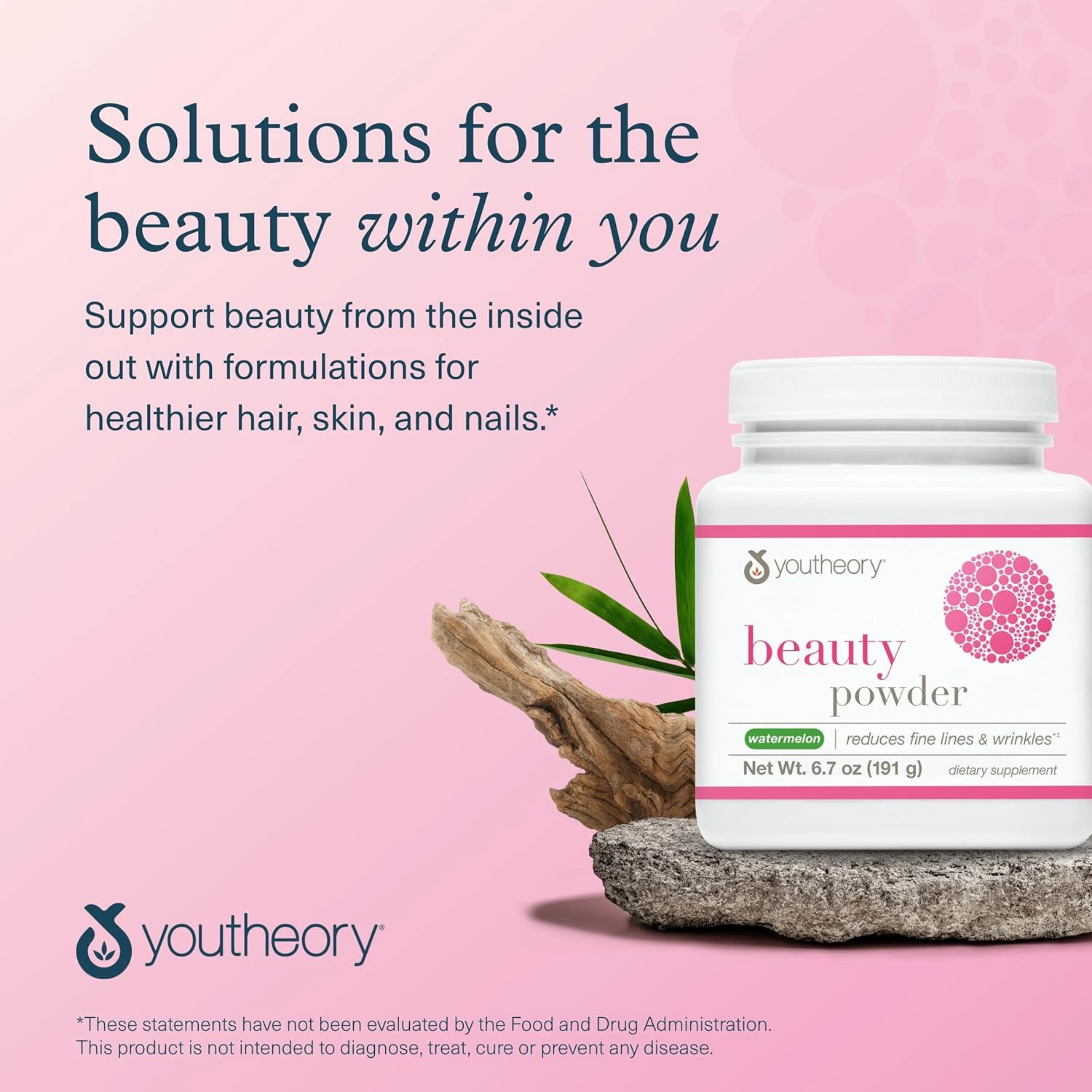 Youtheory, Beauty Powder, Watermelon, 6.7 OZ Ounce