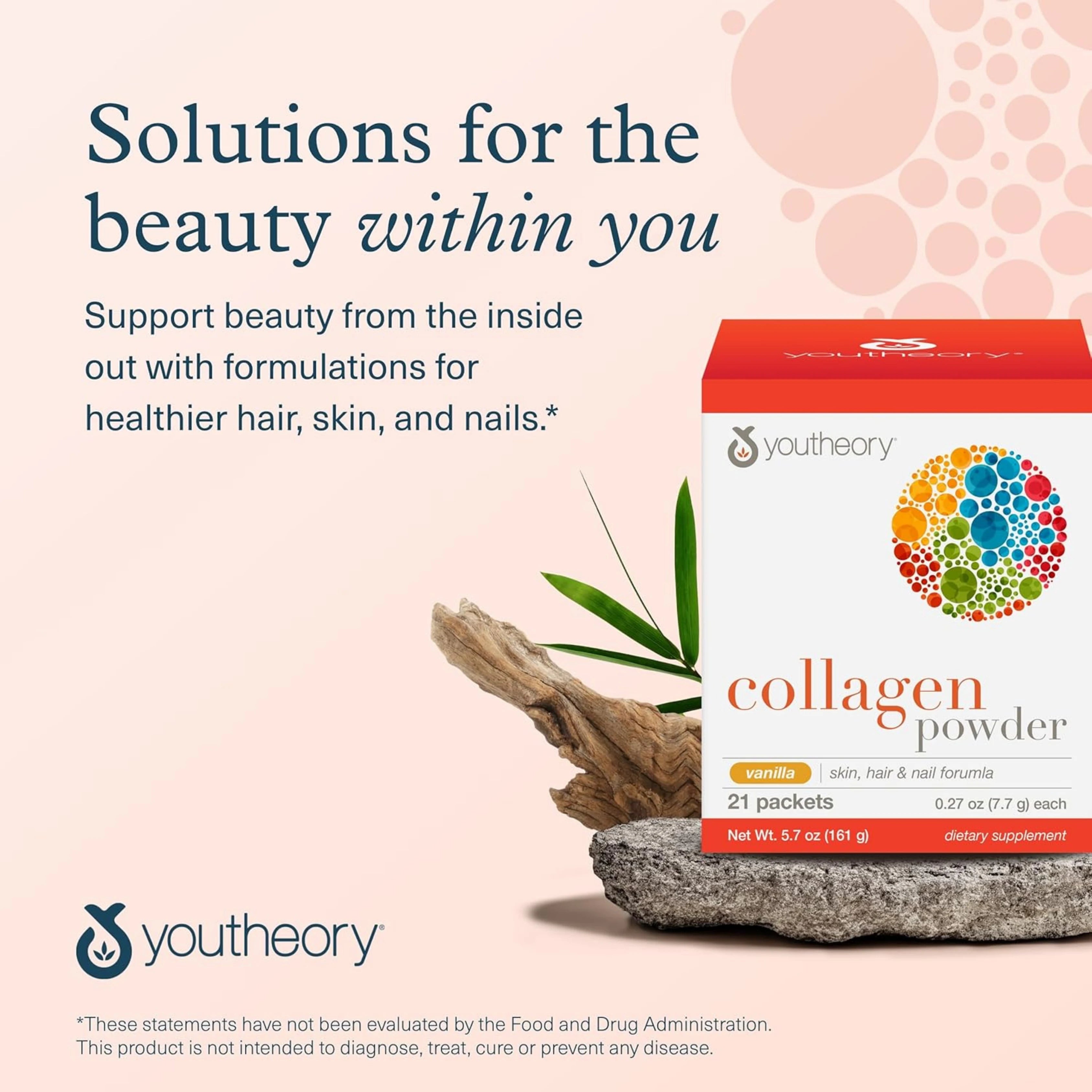 Youtheory, Collagen Powder, Vanilla Flavor, 21 Packets, 5.7 OZ Ounce