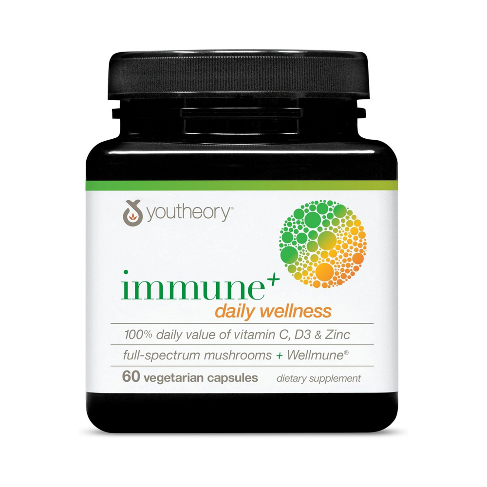 Youtheory, Immune+,  Daily Wellness, 60 Vegetarian Capsules