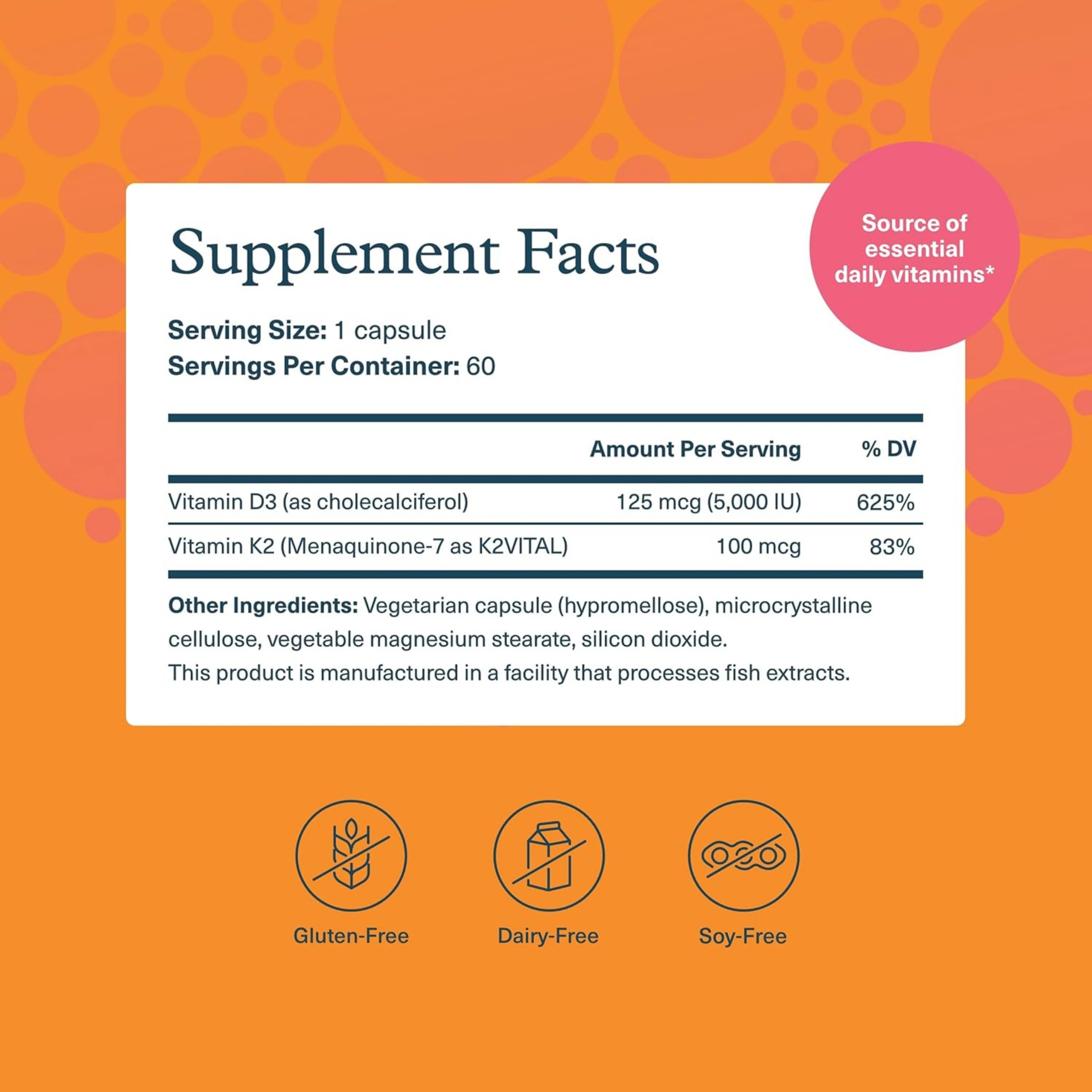 Youtheory, K2 and D3, 60 Vegetarian Capsules