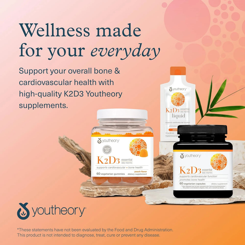 Youtheory, K2 and D3, 60 Vegetarian Capsules