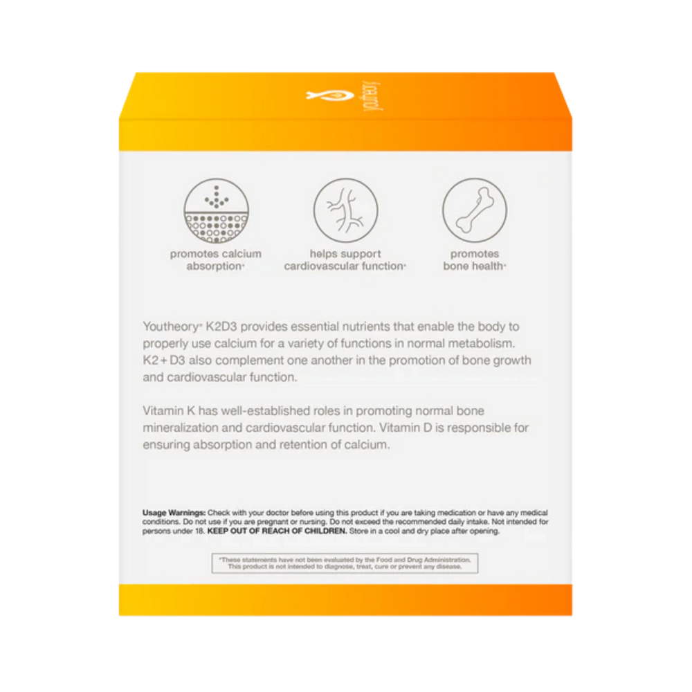 Youtheory, K2 and D3 Liquid, 12 Packets, 1 fl OZ