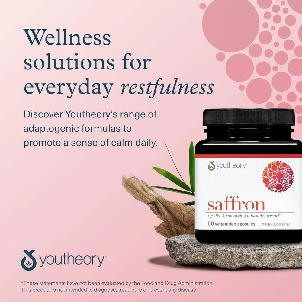 Youtheory, Saffron, 60 Vegetarian Capsules