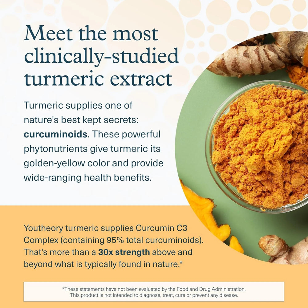 Youtheory, Turmeric Extra Strength, 1000 Mg, 60 Vegetarian Capsules