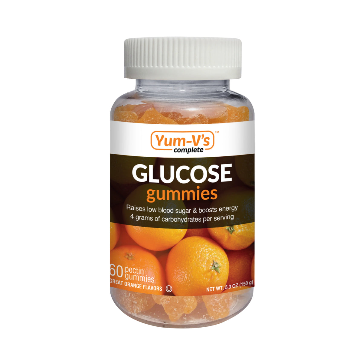 YumVs, Glucose, Great Fruit Flavors, 60 Gummies