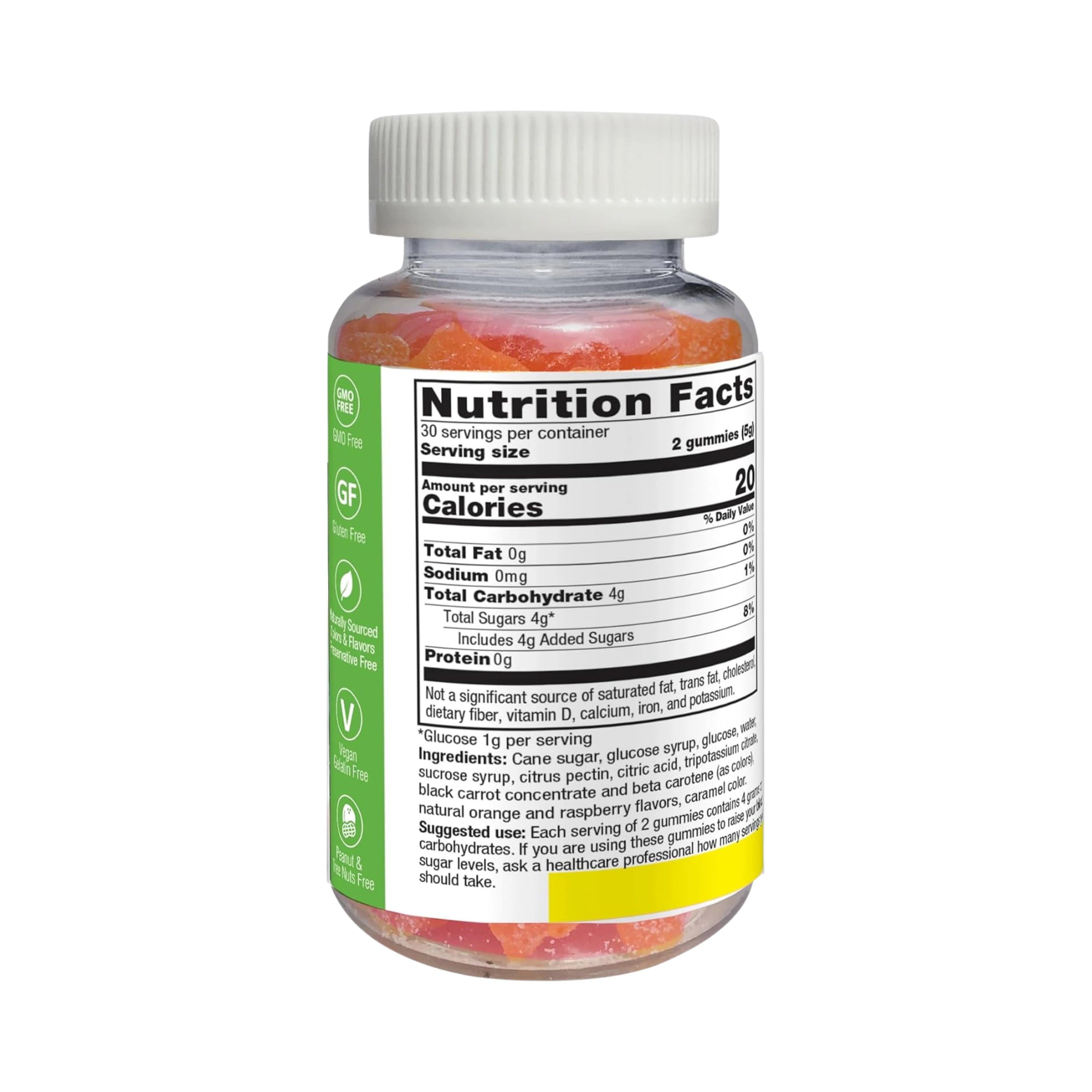 YumVs, Glucose, Great Fruit Flavors, 60 Gummies