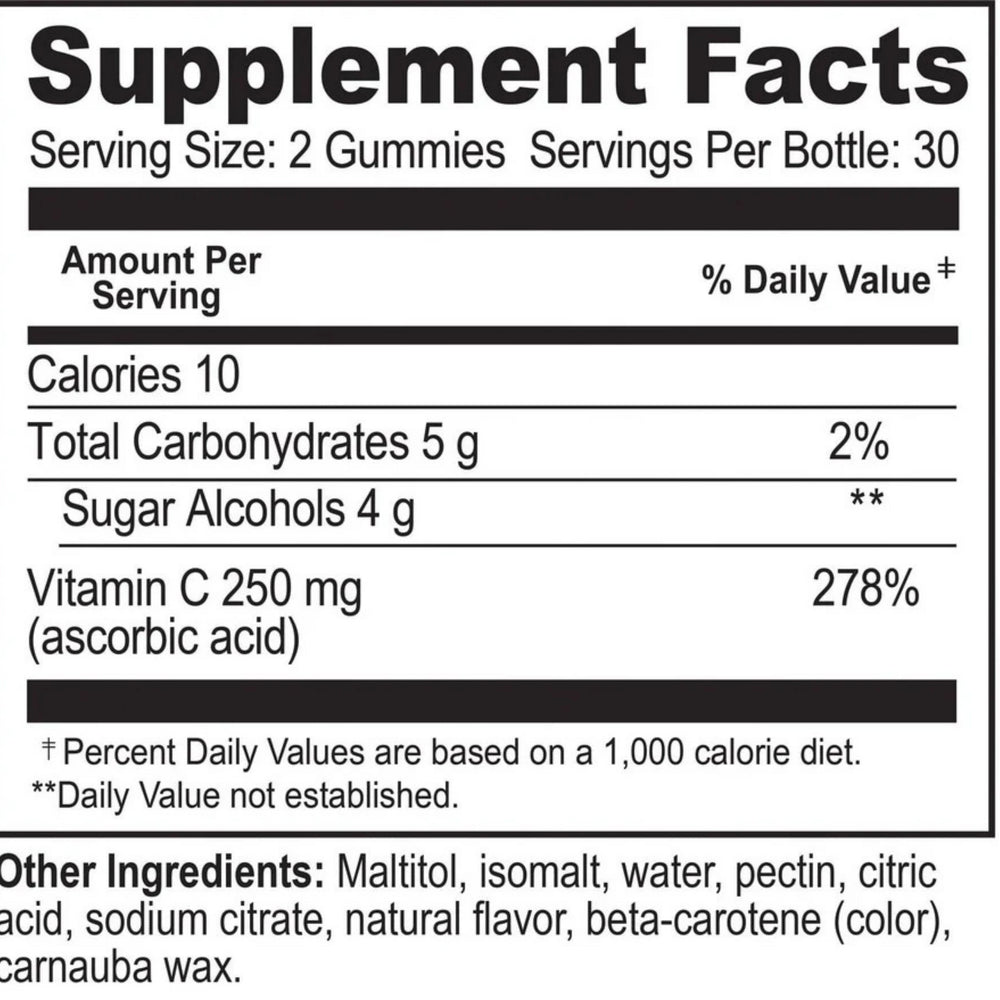 YumVs, Vitamin C Zero, Orange Flavor, 60 Gummies