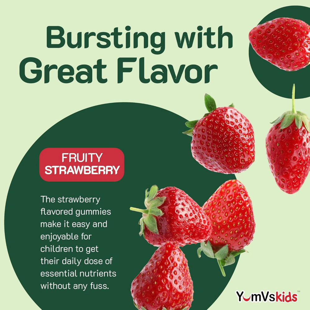 YumVs, Vitamin D3 Gummies, Strawberry, 25 mcg (1,000 IU), 60 Gummies