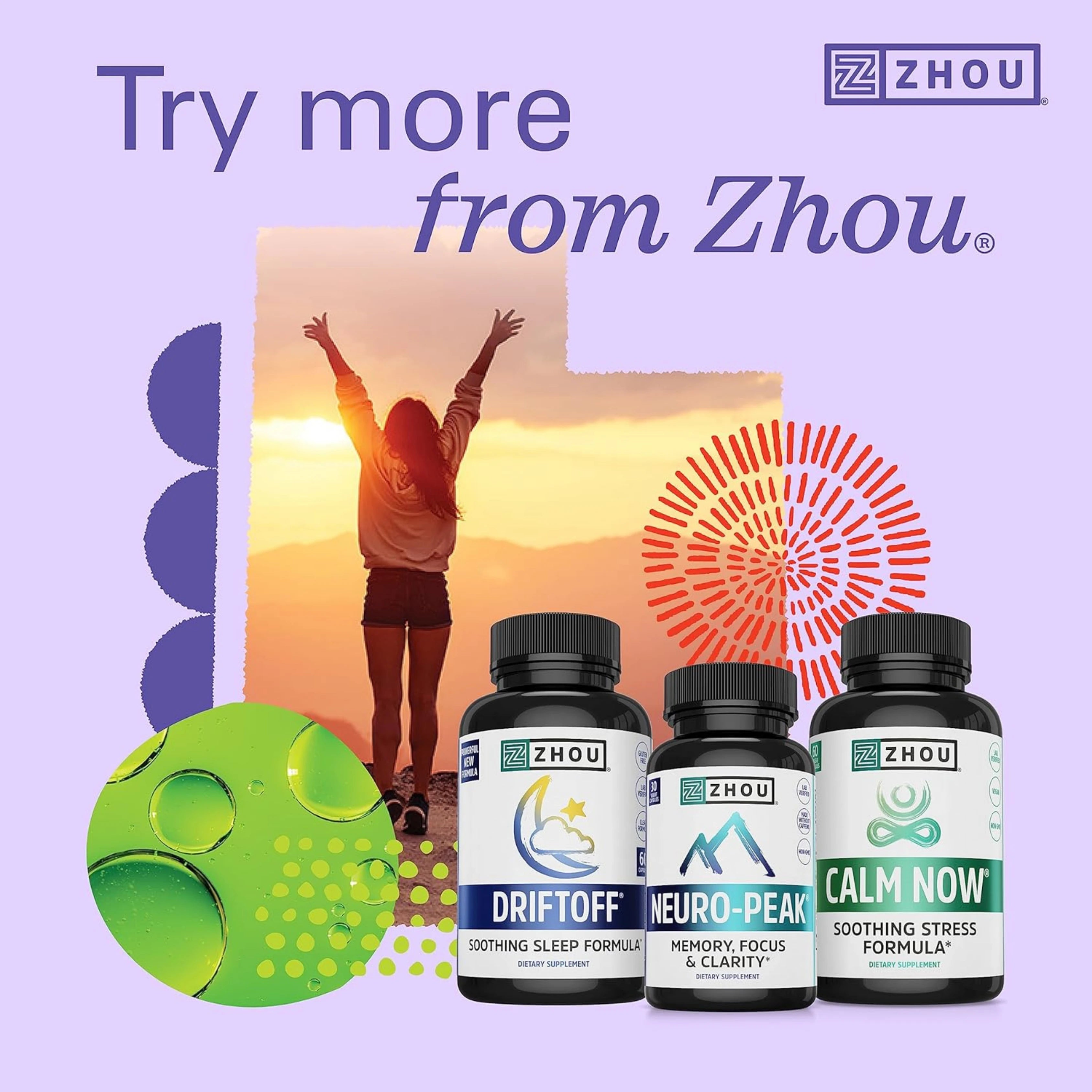 Zhou, Ashwagandha, Extract 1200 mg, 60 Vegan Capsules