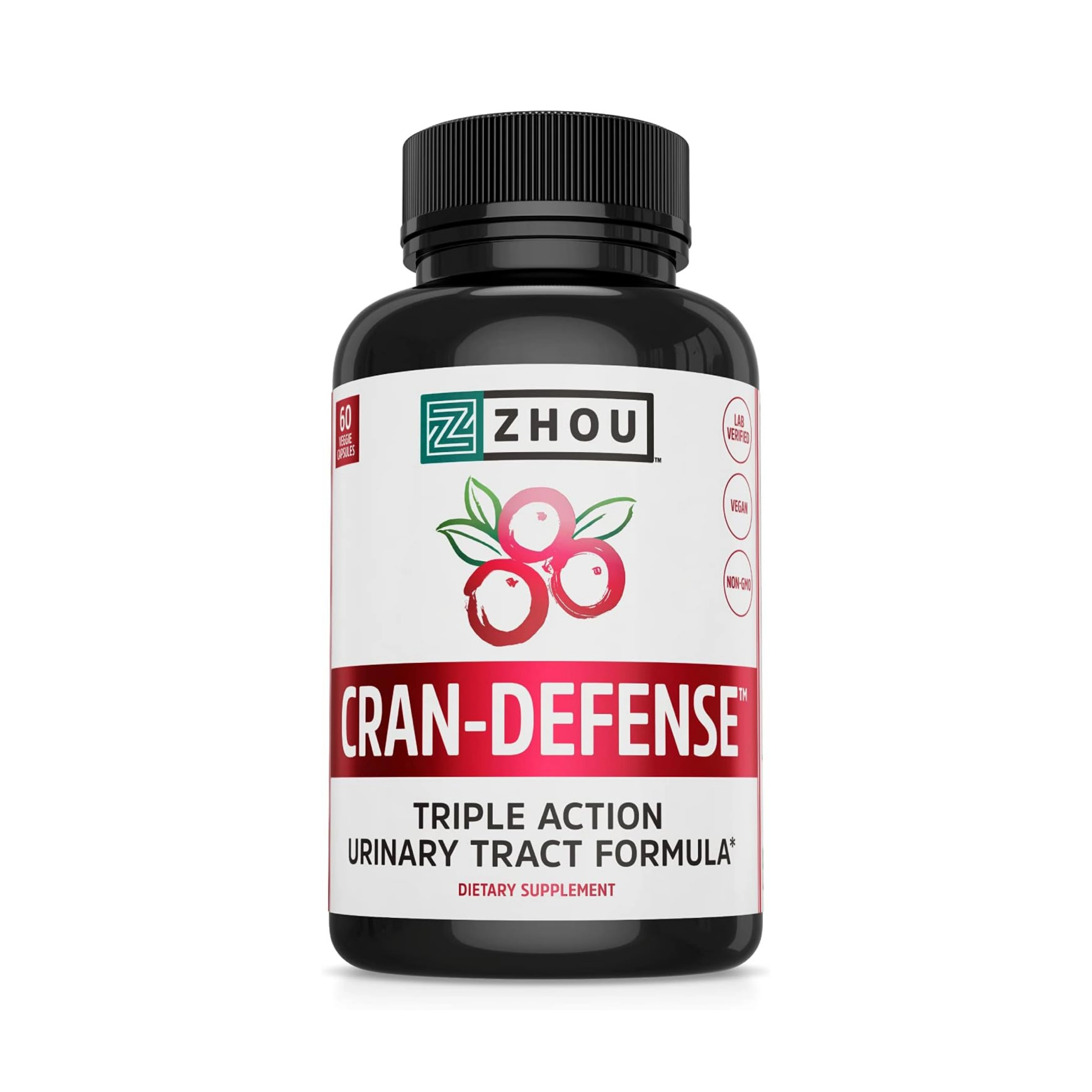 Zhou, Cran-Defense, Urinary Tract Formula, Extract 1000 mg, 60 Veggie Capsules