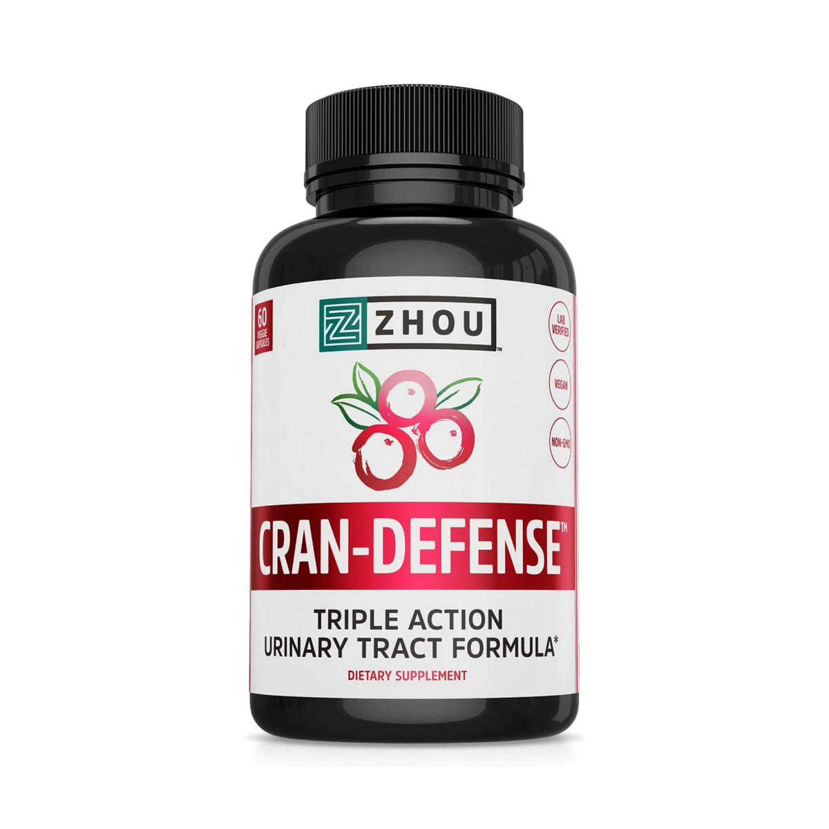 Zhou, Cran-Defense, Urinary Tract Formula, Extract 1000 mg, 60 Veggie Capsules