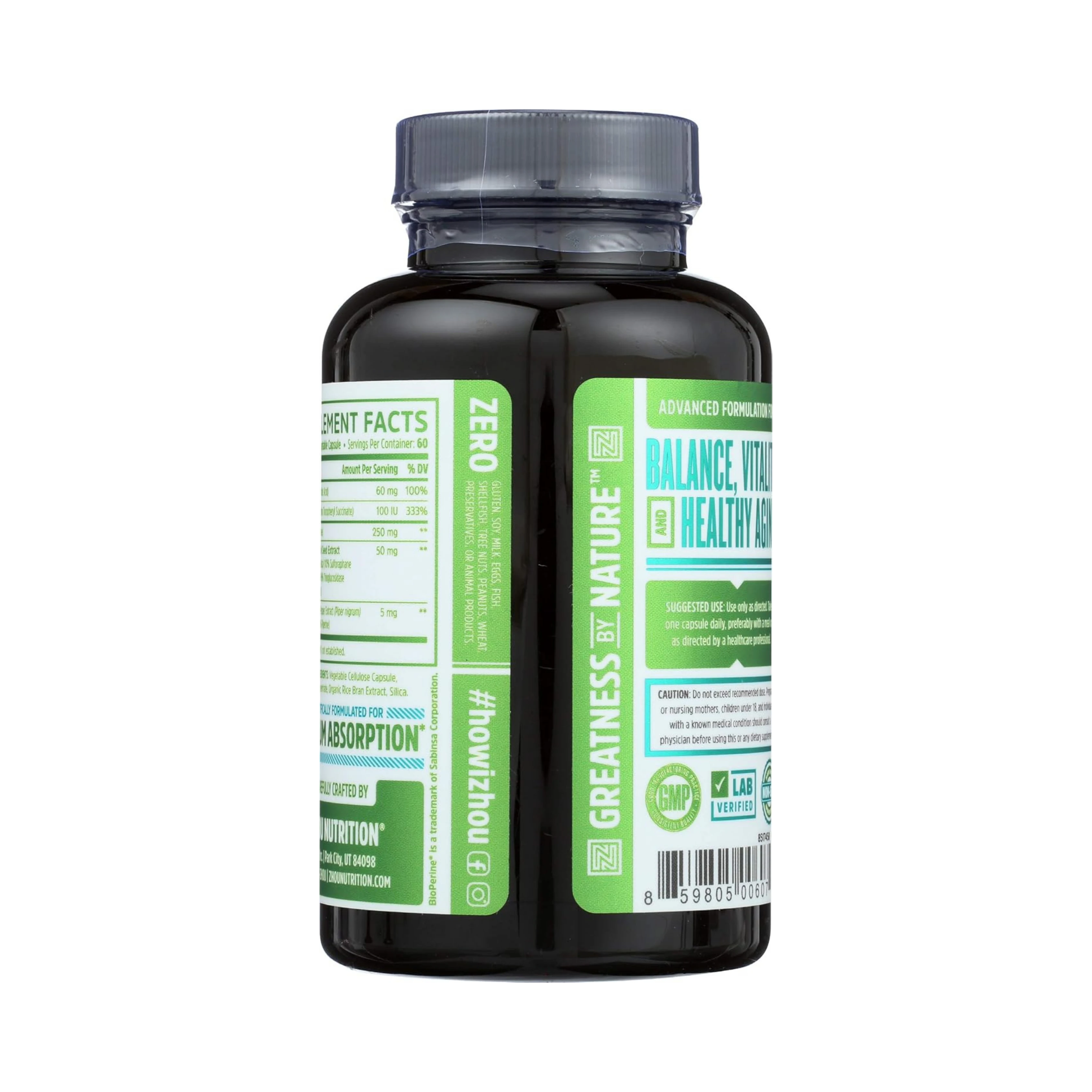Zhou, DIM Active, Hormonal Support with 250mg, 60 Vegan Capsules