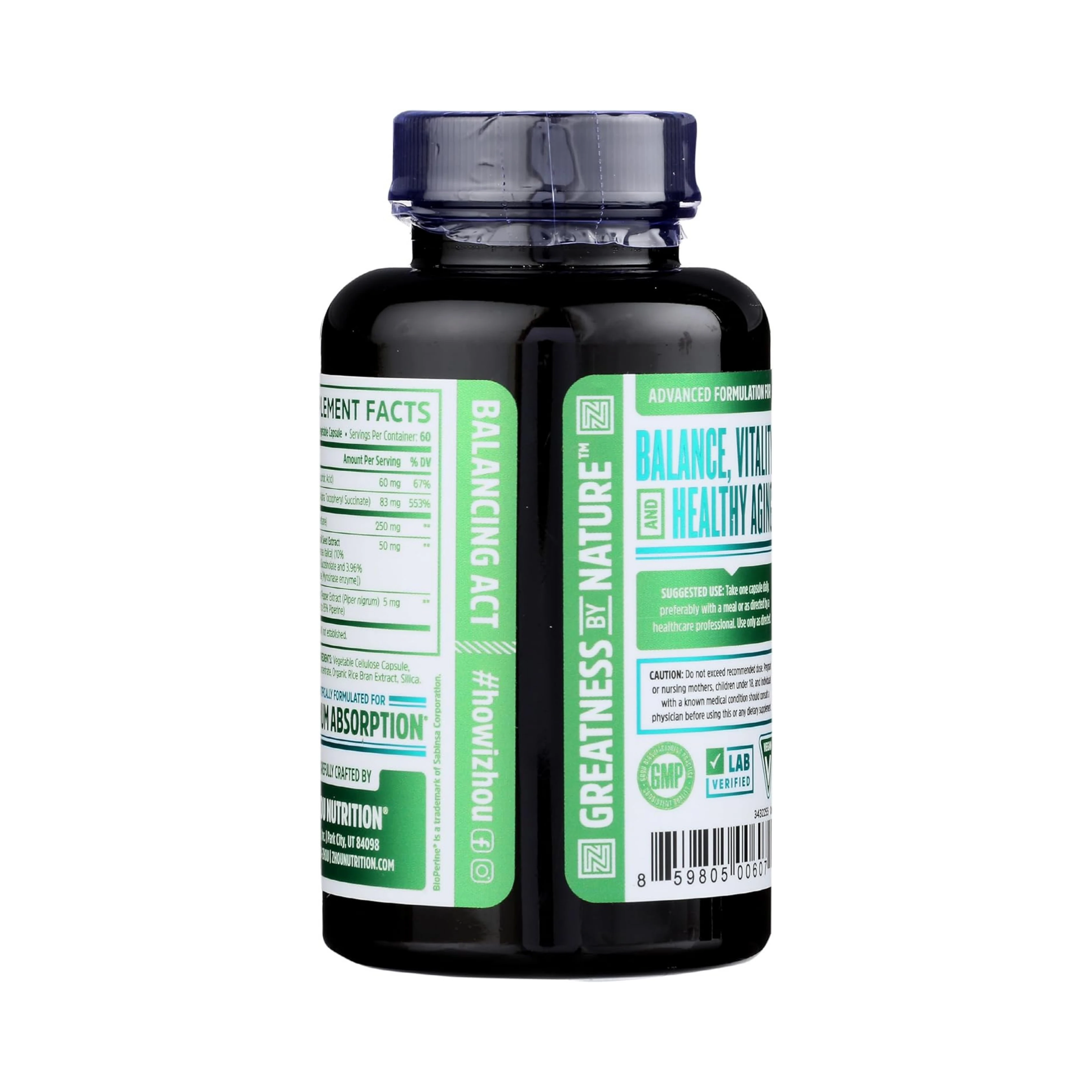 Zhou, DIM Active, Hormonal Support with 250mg, 60 Vegan Capsules