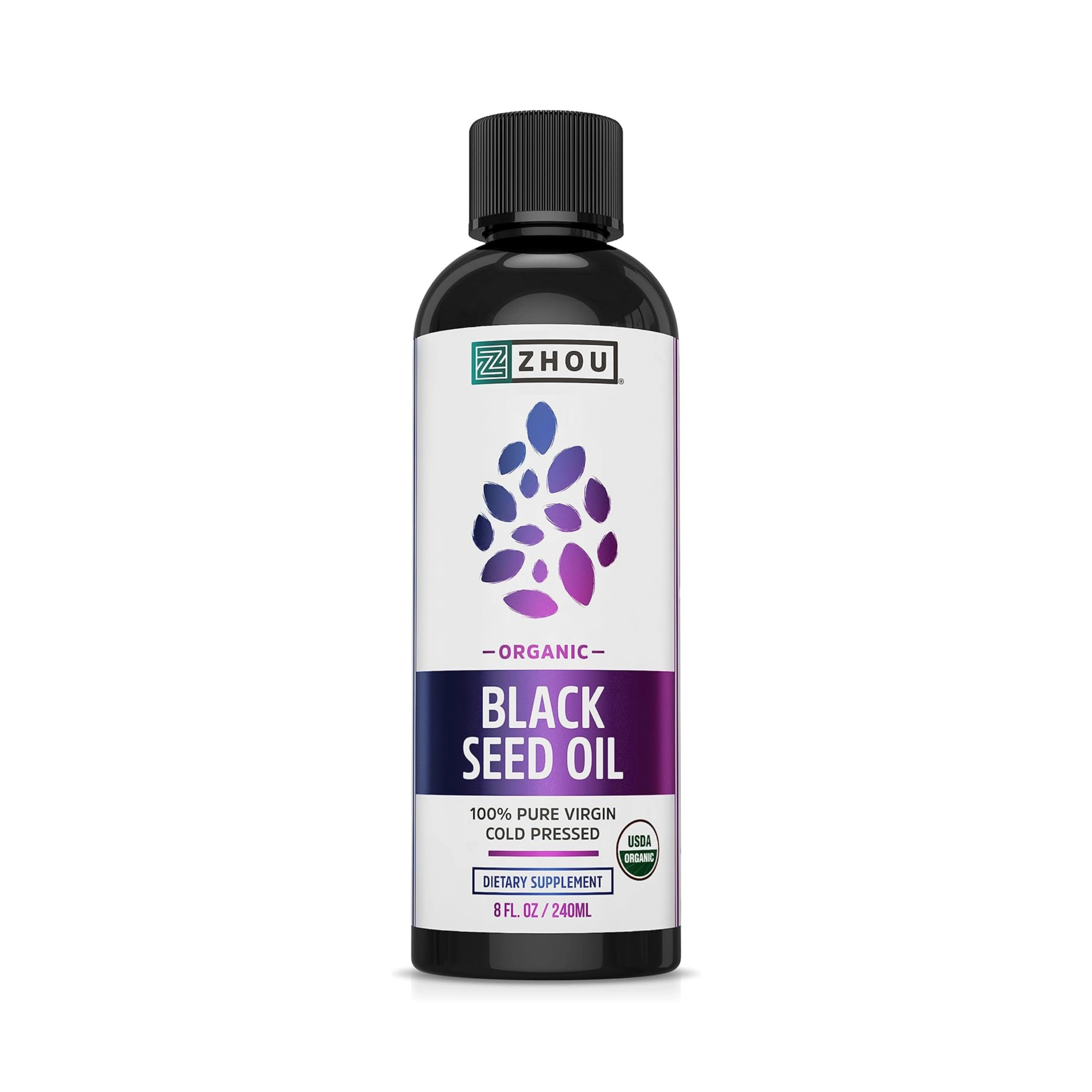 Zhou, Organic Black Seed Oil, Cold Pressed, 8 fl Oz, 240 ml