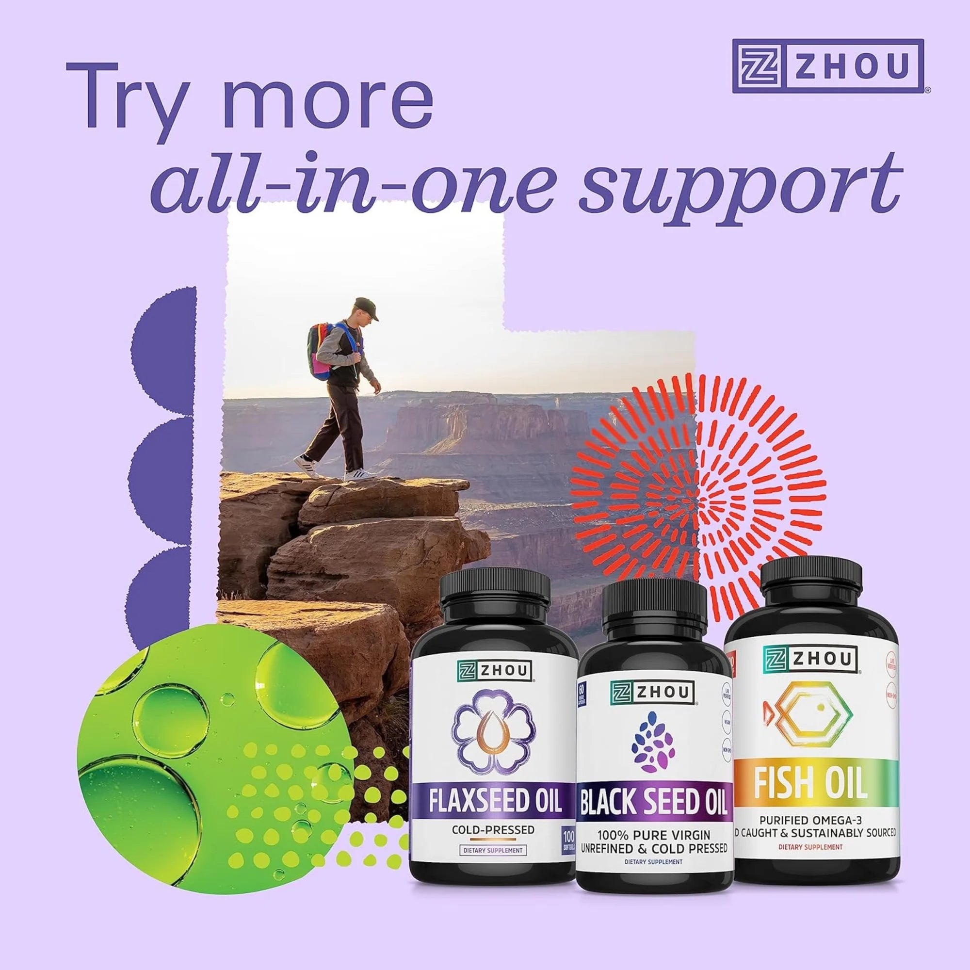 Zhou, Organic Black Seed Oil, Cold Pressed, 8 fl Oz, 240 ml