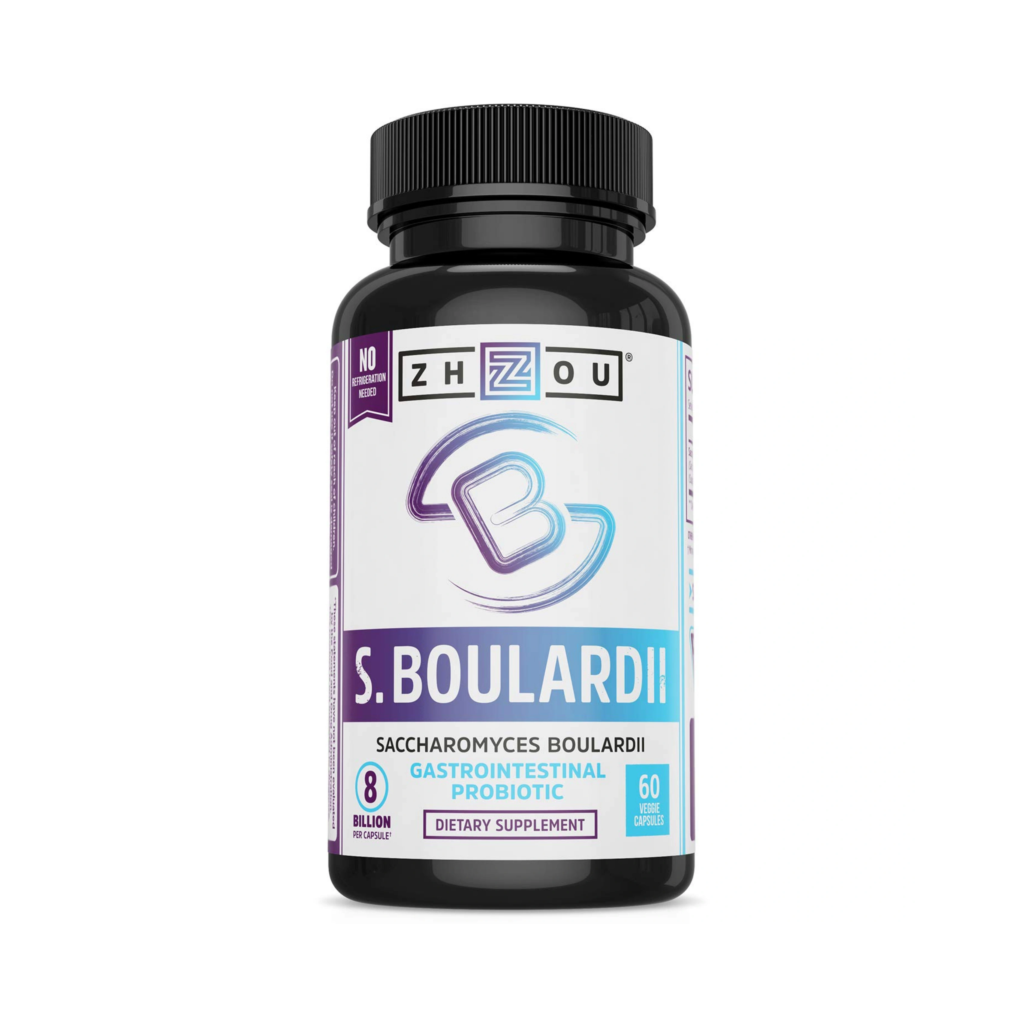 Zhou, S. Boulardii, Saccharomyces Boulardii, Gastrointestinal  Probiotic,  60 Veggie Capsules