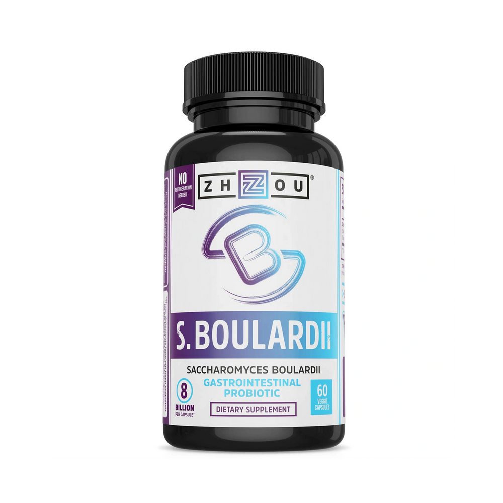 Zhou, S. Boulardii, Saccharomyces Boulardii, Gastrointestinal  Probiotic,  60 Veggie Capsules