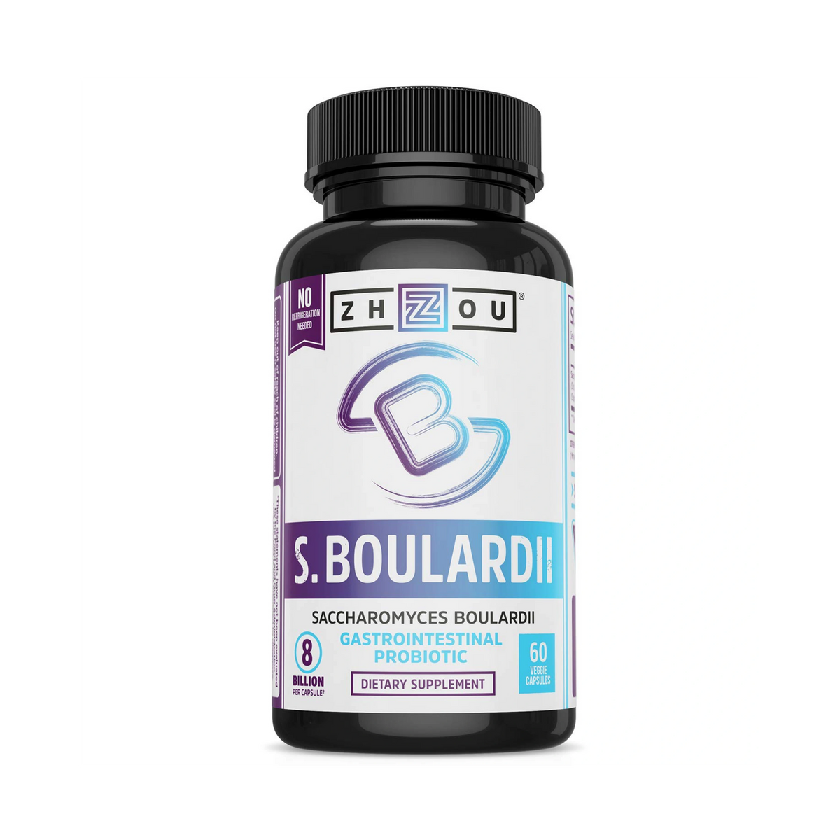 Zhou, S. Boulardii, Saccharomyces Boulardii, Gastrointestinal  Probiotic,  60 Veggie Capsules