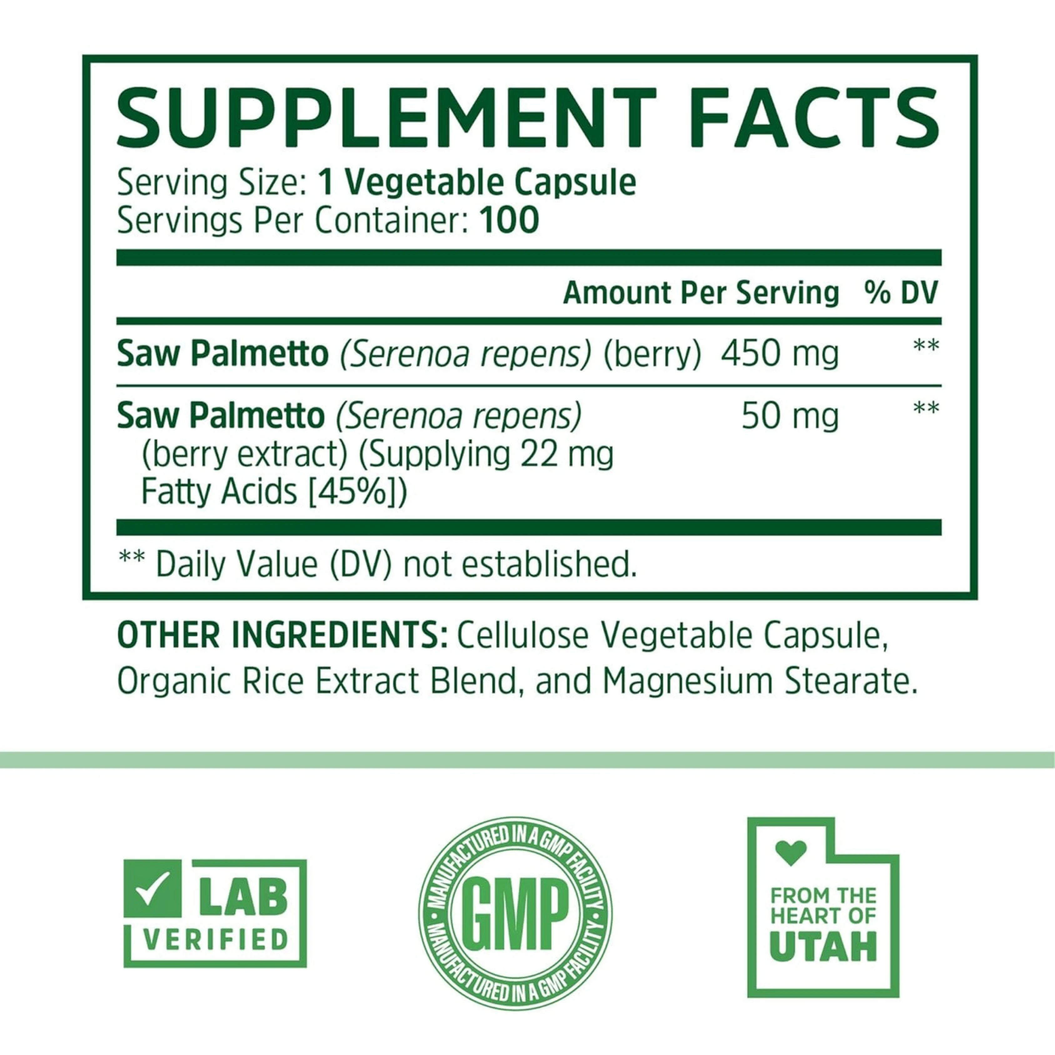 Zhou,  Saw Palmetto,  500 mg, 100 Veggie Capsules