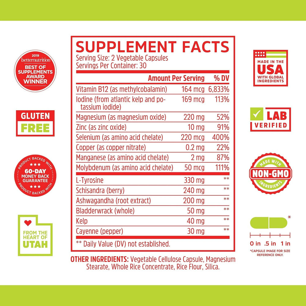 Zhou, Thyroid Support, 60 Veggie Capsules